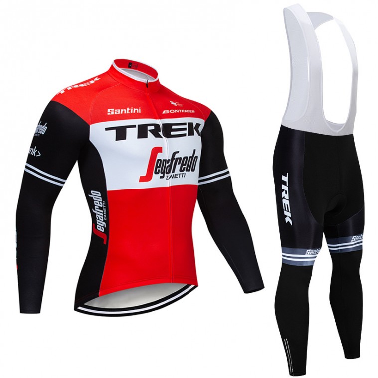 Ensemble cuissard vélo et maillot cyclisme hiver pro TREK Segafredo 2019