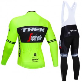 Ensemble cuissard vélo et maillot cyclisme hiver pro TREK Segafredo 2019 Fluo