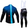 Ensemble cuissard vélo et maillot cyclisme hiver pro SKY 2019