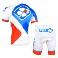 Ensemble cuissard vélo et maillot cyclisme équipe pro FDJ