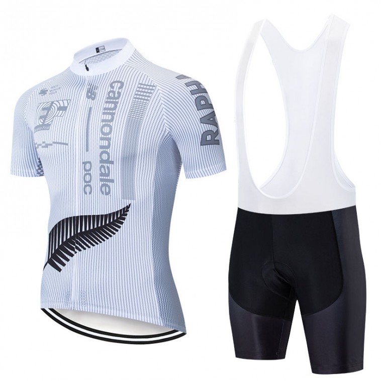 Ensemble cuissard vélo et maillot cyclisme pro EF Education First 2019 Rapha blanc