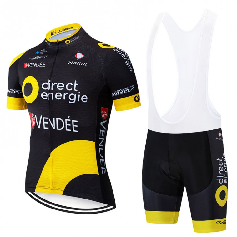 Ensemble cuissard vélo et maillot cyclisme pro Direct Energie 2019