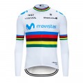 Maillot vélo hiver pro Movistar UCI 2019