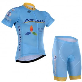 Ensemble cuissard vélo et maillot cyclisme équipe pro Astana