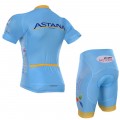 Ensemble cuissard vélo et maillot cyclisme équipe pro Astana