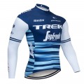 Maillot vélo hiver pro TREK Segafredo 2019 Bleu