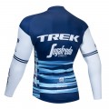 Maillot vélo hiver pro TREK Segafredo 2019 Bleu