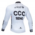 Maillot vélo hiver pro CCC RENO 2019 Blanc