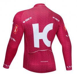 Maillot vélo hiver pro KATUSHA ALPECIN 2019 rouge