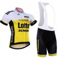 Ensemble cuissard vélo et maillot cyclisme équipe pro Lotto Jumbo