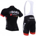 Ensemble cuissard vélo et maillot cyclisme équipe pro Bora Argon