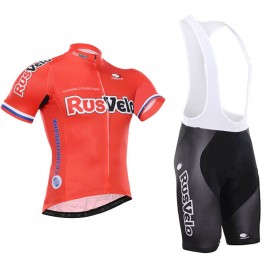 Ensemble cuissard vélo et maillot cyclisme équipe pro Rusvelo