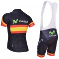 Ensemble cuissard vélo et maillot cyclisme équipe pro Movistar