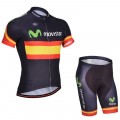 Ensemble cuissard vélo et maillot cyclisme équipe pro Movistar