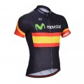 Ensemble cuissard vélo et maillot cyclisme équipe pro Movistar