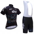 Ensemble cuissard vélo et maillot cyclisme équipe pro SKY 2017