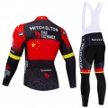 Ensemble cuissard vélo et maillot cyclisme hiver pro MICHELTON BikeExchange 2019