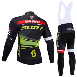 Ensemble cuissard vélo et maillot cyclisme hiver pro SCOTT SRAM 2019