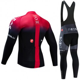 Ensemble cuissard vélo et maillot cyclisme hiver pro INEOS 2019