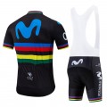 Ensemble cuissard vélo et maillot cyclisme équipe pro MOVISTAR UCI 2019