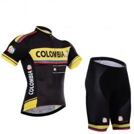 Ensemble cuissard vélo et maillot cyclisme équipe pro Colombia