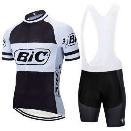 Ensemble cuissard vélo et maillot cyclisme pro vintage BIC noir