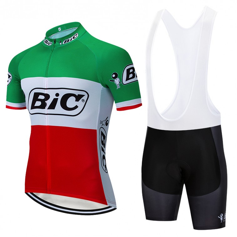 Ensemble cuissard vélo et maillot cyclisme pro vintage BIC Italie