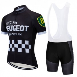 Ensemble cuissard vélo et maillot cyclisme pro vintage PEUGEOT MICHELIN