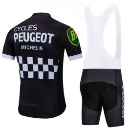 Ensemble cuissard vélo et maillot cyclisme pro vintage PEUGEOT MICHELIN