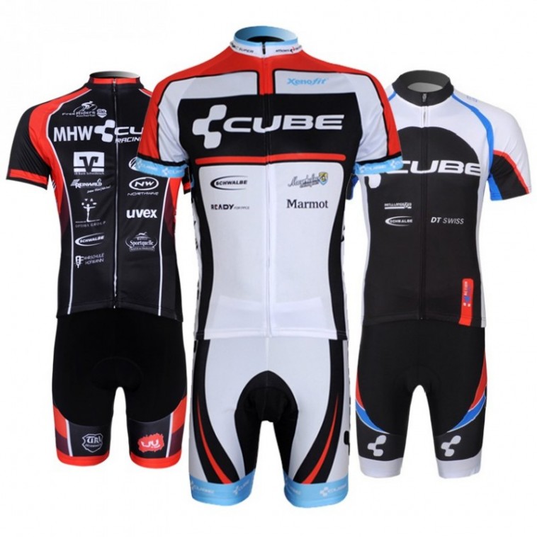 Ensemble cuissard velo et maillot cyclisme equipe pro Cube Wanty Tenuevelo