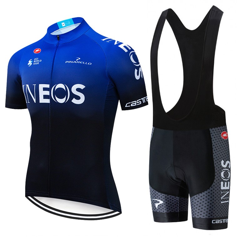 Ensemble cuissard vélo et maillot cyclisme équipe pro INEOS 2019 Blue Edition