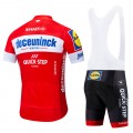 Ensemble cuissard vélo et maillot cyclisme équipe pro Deceuninck - Quick Step 2019 Rouge