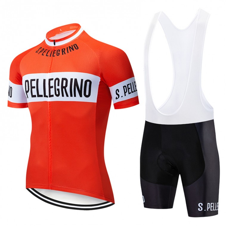 Ensemble cuissard vélo et maillot cyclisme pro vintage SAN PELLEGRINO