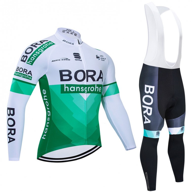 Ensemble cuissard vélo et maillot cyclisme hiver pro BORA 2019 Tour Edition