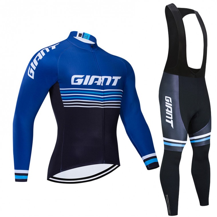 Ensemble cuissard vélo et maillot cyclisme hiver pro Giant 2019