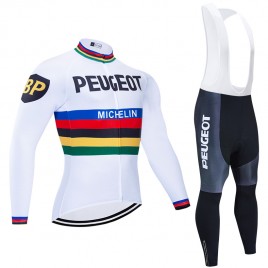 Ensemble cuissard vélo et maillot cyclisme hiver pro PEUGEOT UCI