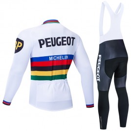 Ensemble cuissard vélo et maillot cyclisme hiver pro PEUGEOT UCI