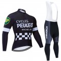 Ensemble cuissard vélo et maillot cyclisme hiver pro vintage PEUGEOT MICHELIN