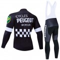 Ensemble cuissard vélo et maillot cyclisme hiver pro vintage PEUGEOT MICHELIN