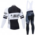 Ensemble cuissard vélo et maillot cyclisme hiver pro vintage BIC noir