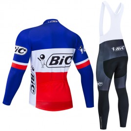 Ensemble cuissard vélo et maillot cyclisme hiver pro vintage BIC France