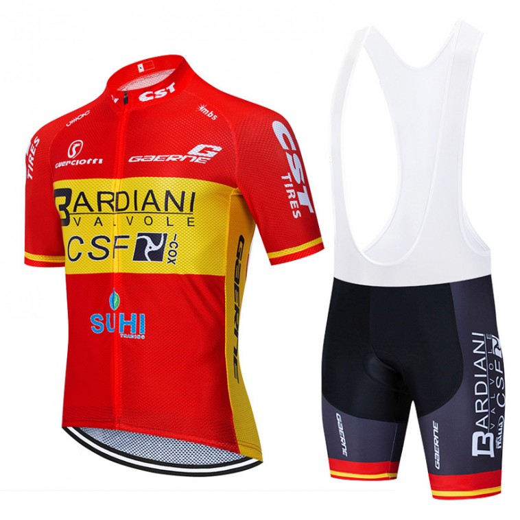 Ensemble cuissard vélo et maillot cyclisme équipe pro BARDIANI CSF 2020 Aero Mesh