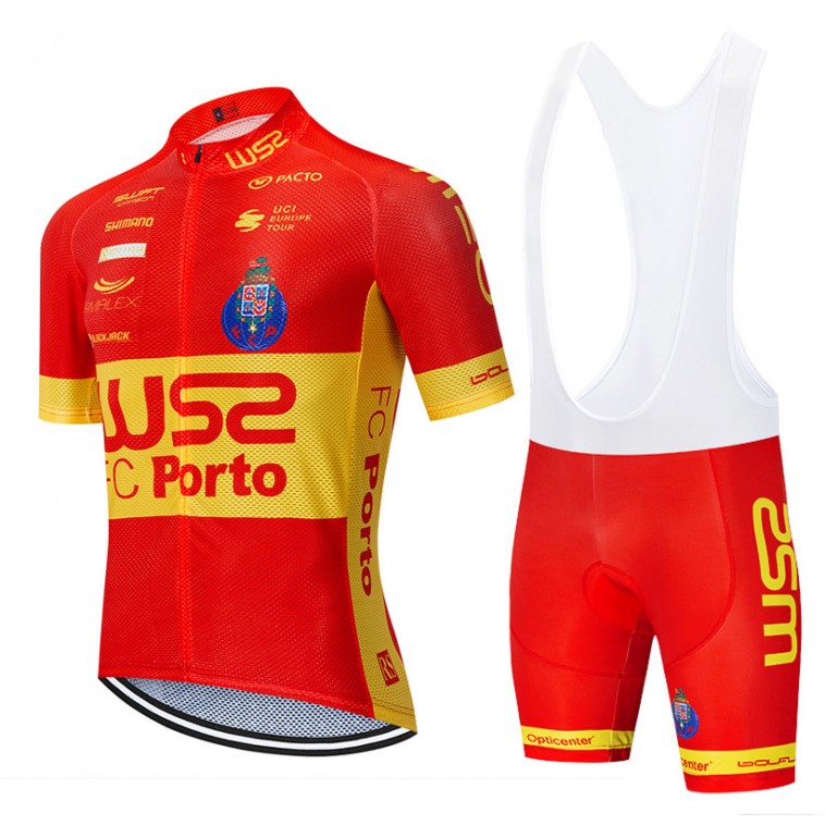 Ensemble cuissard vélo et maillot cyclisme équipe pro W52 FC PORTO Red 2020 Aero Mesh