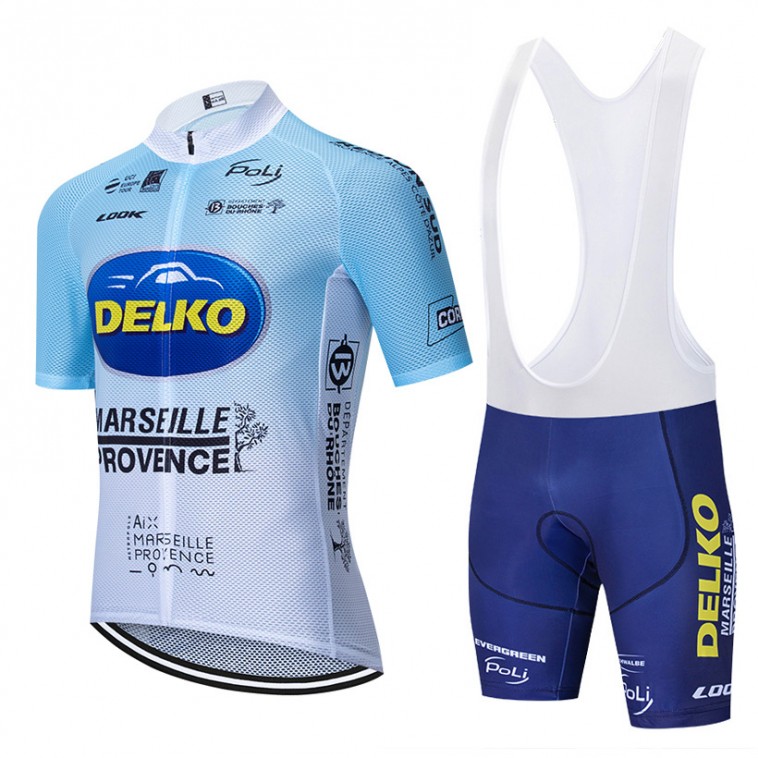 Ensemble cuissard vélo et maillot cyclisme équipe pro DELKO 2019 Aero Mesh