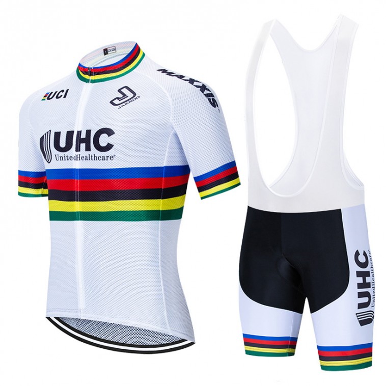 Ensemble cuissard vélo et maillot cyclisme équipe pro UHC 2020 UCI Aero Mesh