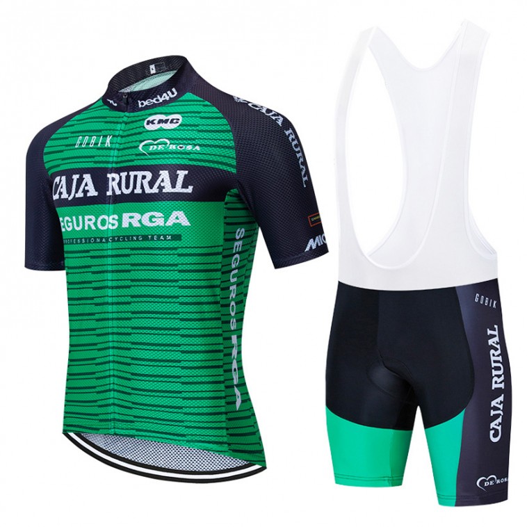 Ensemble cuissard vélo et maillot cyclisme équipe pro CAJA RURAL 2019 Aero Mesh