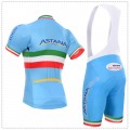 Ensemble cuissard vélo et maillot cyclisme équipe pro Astana