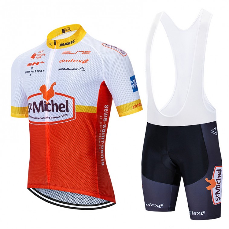 Ensemble cuissard vélo et maillot cyclisme équipe pro ST MICHEL - AUBER 93 2020 Aero Mesh