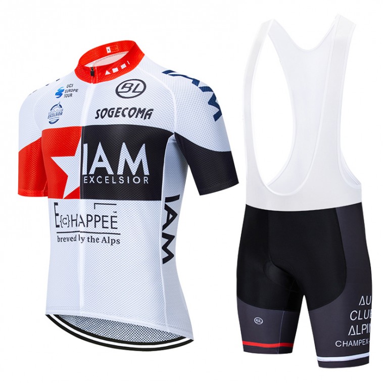 Ensemble cuissard vélo et maillot cyclisme équipe pro IAM 2020 Aero Mesh