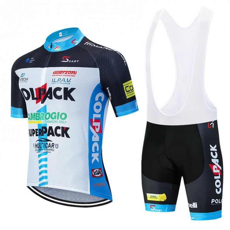 Ensemble cuissard vélo et maillot cyclisme équipe pro COLPACK 2019 Aero Mesh